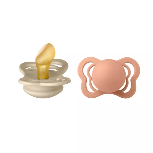 BIBS - Set 2 suzete Couture Latex, tetina anatomica, 0 luni +, [],bestfam.ro