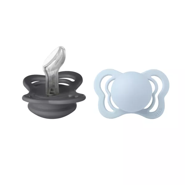 BIBS - Set 2 suzete Couture Silicon, tetina anatomica, 0 luni +, [],bestfam.ro