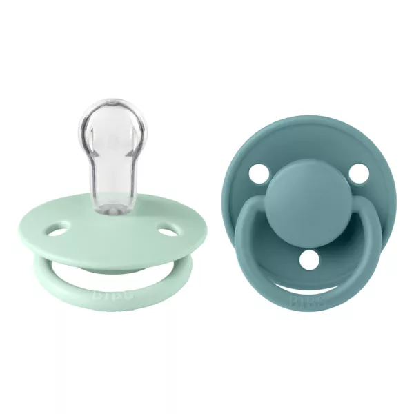 BIBS - Set 2 suzete De Lux Silicon, tetina rotunda, marime universala, [],bestfam.ro