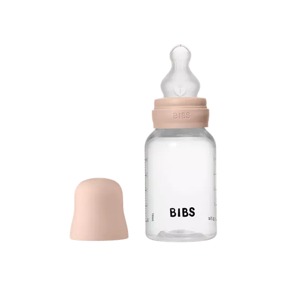 BIBS - Set complet biberon anticolici PP fara BPA, 150 ml, Silicon, Blush, [],bestfam.ro