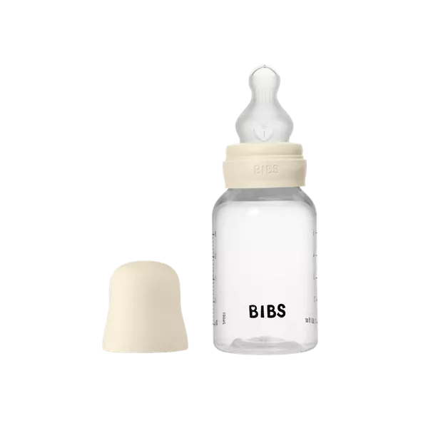 BIBS - Set complet biberon anticolici PP fara BPA, 150 ml, Silicon, Ivory, [],bestfam.ro