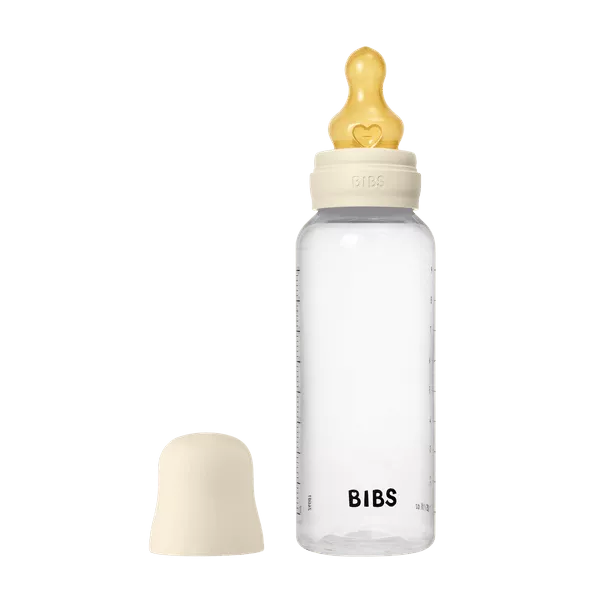BIBS - Set complet biberon anticolici PP fara BPA, 270 ml, Latex, Ivory, [],bestfam.ro