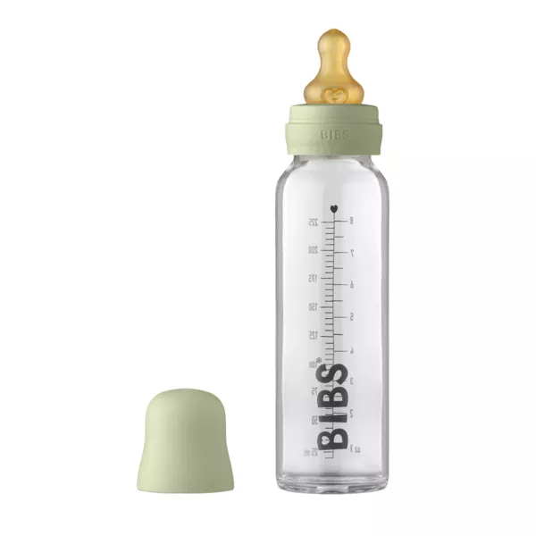 BIBS - Set complet biberon din sticla anticolici, 225 ml, Sage, [],bestfam.ro