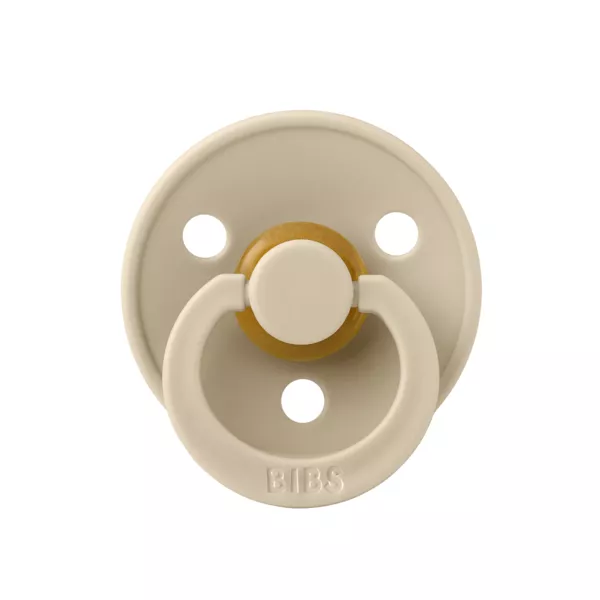 BIBS - Suzeta Colour Latex, tetina anatomica, 0 luni +-Vanilla, [],bestfam.ro