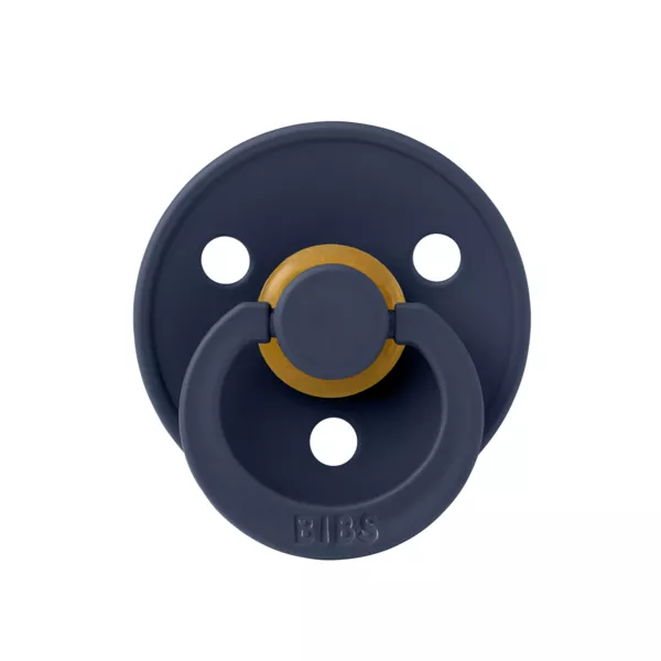 BIBS - Suzeta Colour Latex, tetina rotunda, 0 luni +-Deep Space, [],bestfam.ro