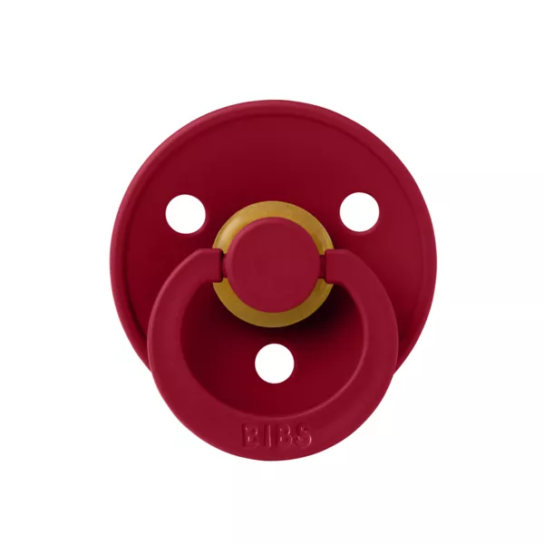 BIBS - Suzeta Colour Latex, tetina rotunda, 0 luni +-Ruby, [],bestfam.ro