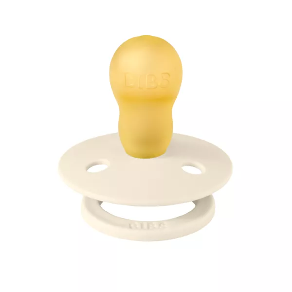 BIBS - Suzeta Colour Latex, tetina rotunda, 18+ luni, ambalaj premium-Ivory, [],bestfam.ro