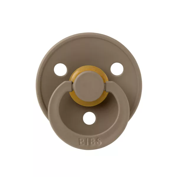 BIBS - Suzeta Colour Latex, tetina rotunda, 18 luni+-Dark Oak, [],bestfam.ro