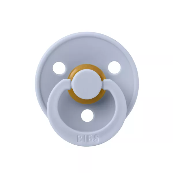 BIBS - Suzeta Colour Latex, tetina rotunda, 6 luni +-Dusty Blue, [],bestfam.ro