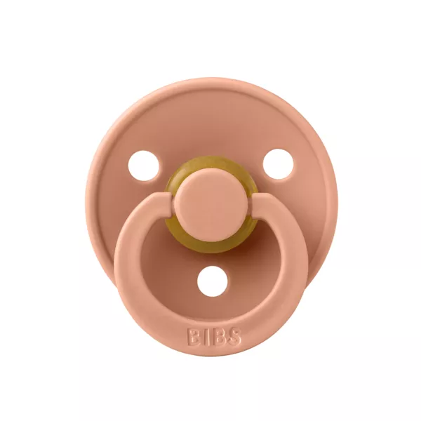 BIBS - Suzeta Colour Latex, tetina rotunda, 6 luni +-Peach, [],bestfam.ro