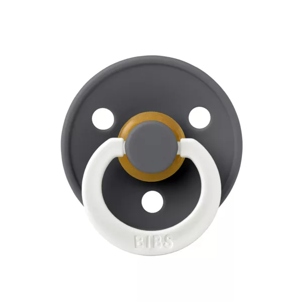 BIBS - Suzeta fosforescenta Colour GLOW Latex, tetina rotunda, 0 luni +-Iron, [],bestfam.ro