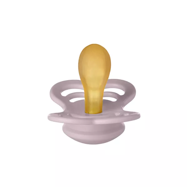 BIBS - Suzeta Supreme Latex, tetina simetrica, 6 luni +-Dusky Lilac, [],bestfam.ro