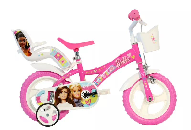 Bicicleta copii 12" - Barbie roz, [],bestfam.ro