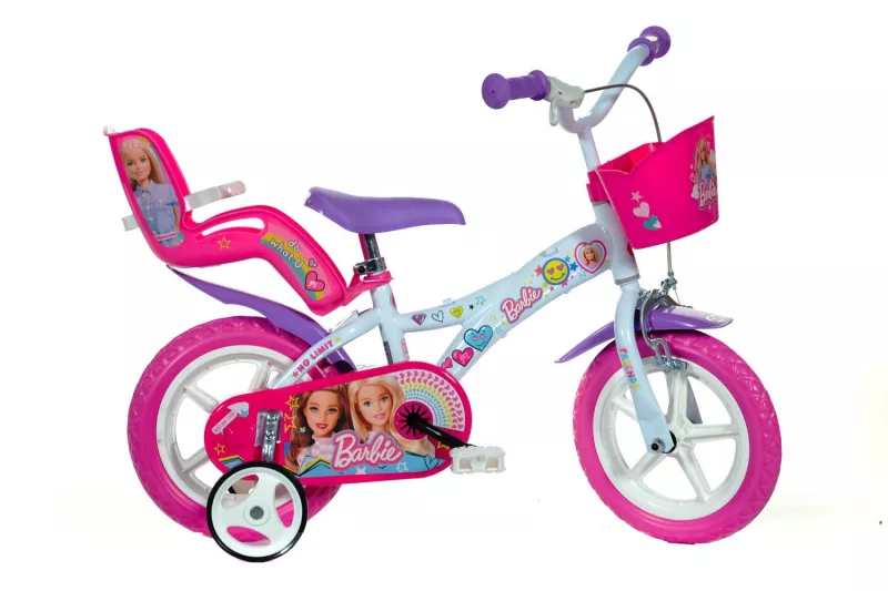 Bicicleta copii 12" - Barbie la plimbare, [],bestfam.ro