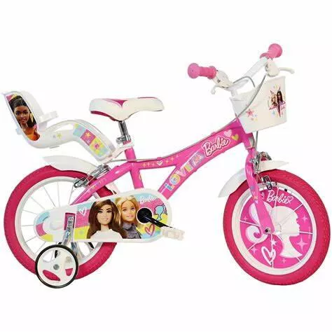 Bicicleta copii 14" - Barbie roz, [],bestfam.ro