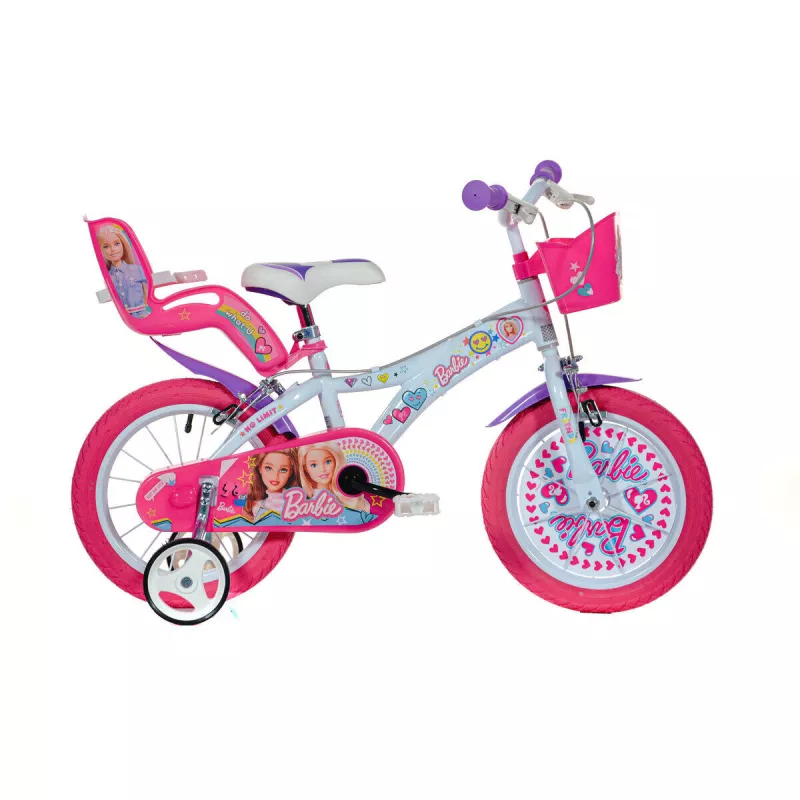 Bicicleta copii 14" - Barbie la plimbare, [],bestfam.ro