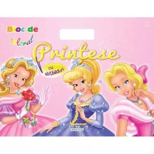 Bloc de desen cu abtibilduri - Printese, [],bestfam.ro