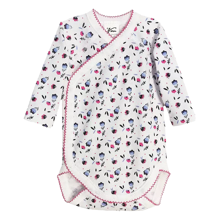 Body cu maneca lunga - Floricele 1 luna, [],bestfam.ro