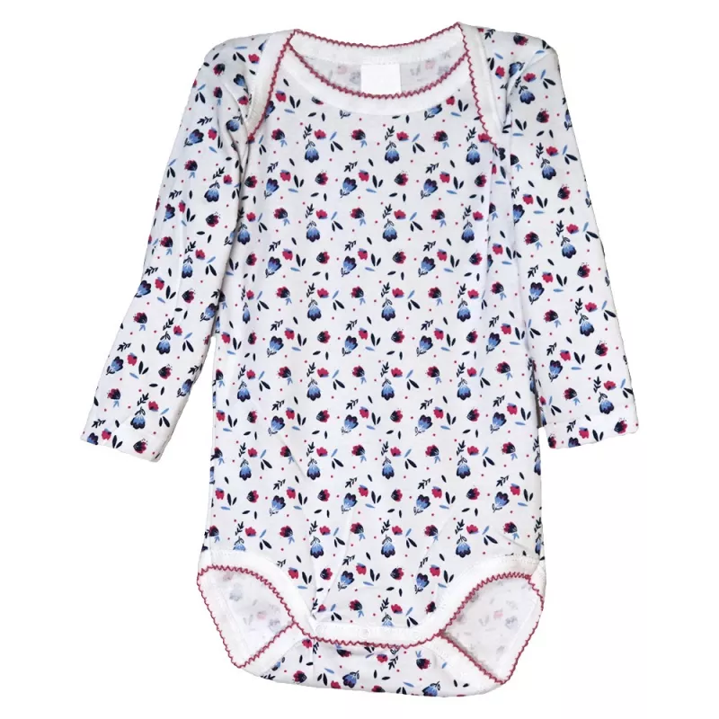 Body cu maneca lunga - Floricele 18 luni, [],bestfam.ro