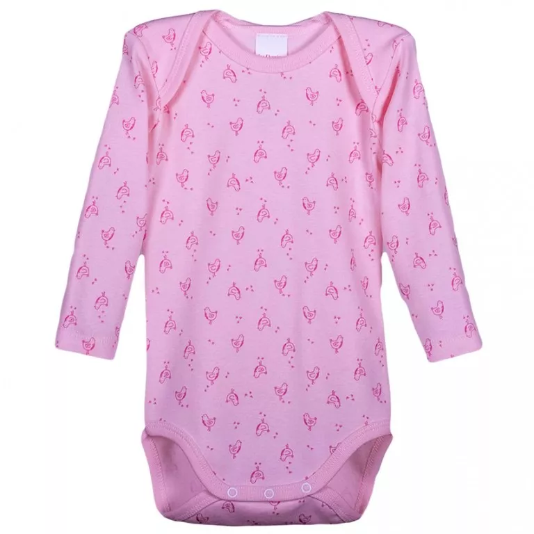 Body cu maneca lunga imprimeu Pui 12 luni, [],bestfam.ro