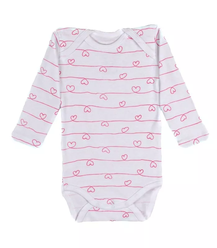 Body cu maneca lunga inimi rosii 18 luni, [],bestfam.ro