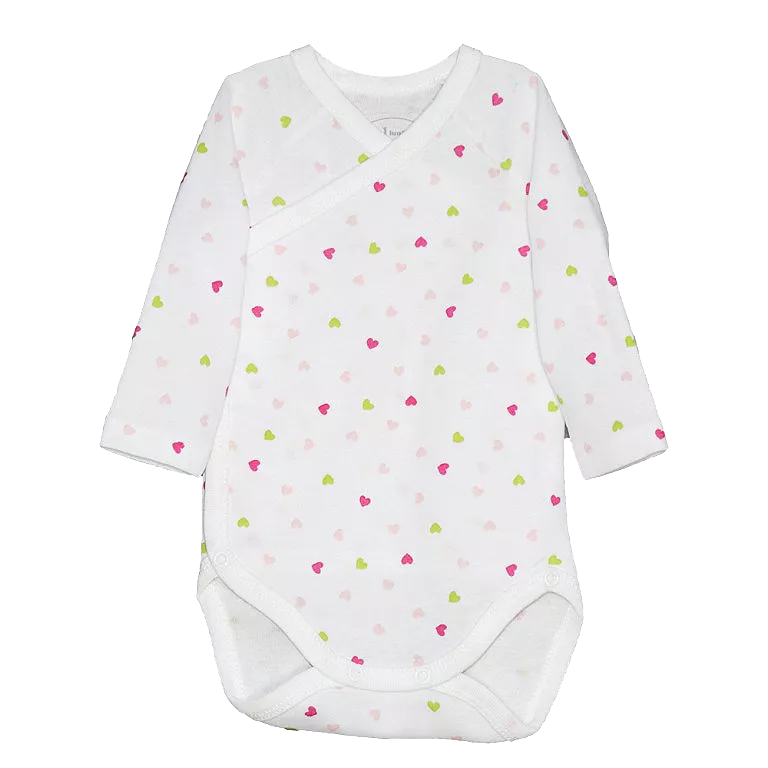 Body cu maneca lunga - Inimioare 1 luna, [],bestfam.ro
