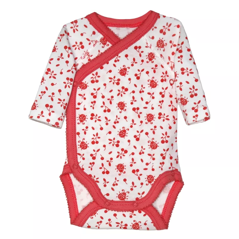 Body cu maneca lunga - Trandafiri mici rosii 6 luni, [],bestfam.ro