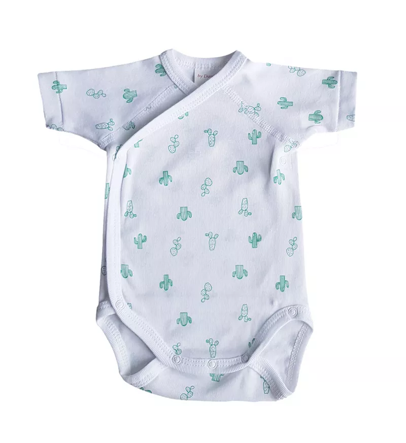 Body cu maneca scurta imprimeu Cactusi  3 luni, [],bestfam.ro
