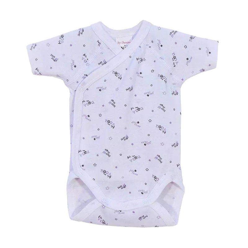 Body cu maneca scurta - Scris, [],bestfam.ro