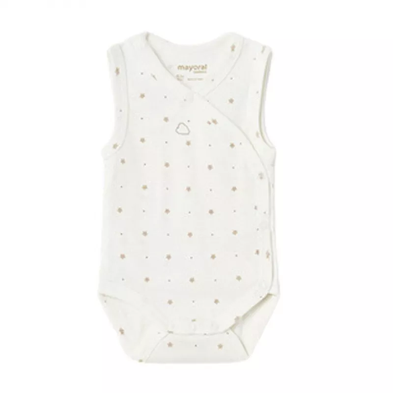 Body fara maneci ECOFRIENDS - Stelute bej - Mayoral  2-4 luni, [],bestfam.ro