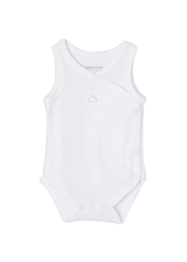 Body maiou ECOFRIENDS - Alb - Mayoral  6-9 luni, [],bestfam.ro