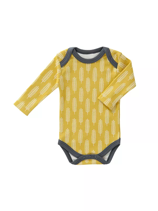 Body mânecă lungă 6-12 luni, din bumbac organic, model Havre, [],bestfam.ro