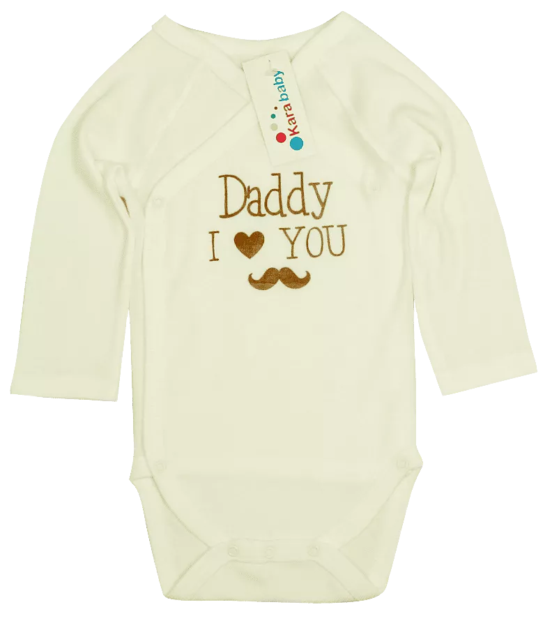 Body maneca lunga - Daddy, I love you - Kara Baby 1-3 luni (56-62 cm), [],bestfam.ro