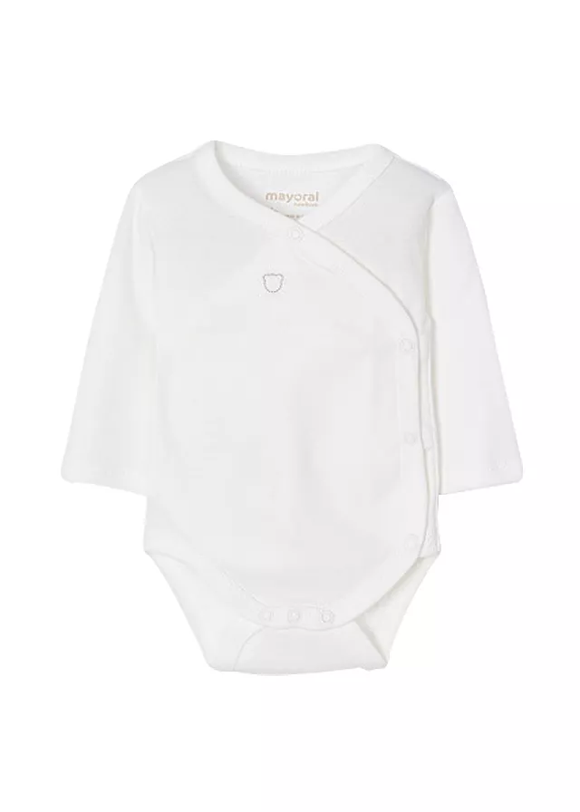 Body maneca lunga - ECOFRIENDS - Alb - Mayoral 1-2 luni, [],bestfam.ro