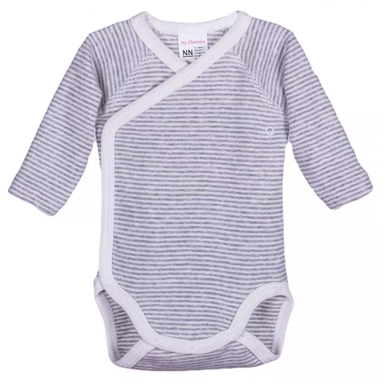 Body maneca lunga Gri/alb 0 luni, [],bestfam.ro