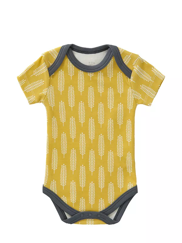 Body mânecă scurtă 6-12 luni, din bumbac organic, model Havre, [],bestfam.ro
