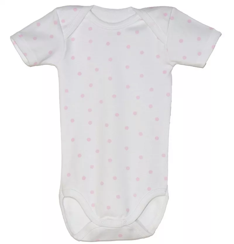 Body maneca scurta Buline roz 12 luni, [],bestfam.ro