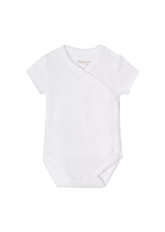 Body maneca scurta ECOFRIENDS - Alb - Mayoral 1-2 luni, [],bestfam.ro