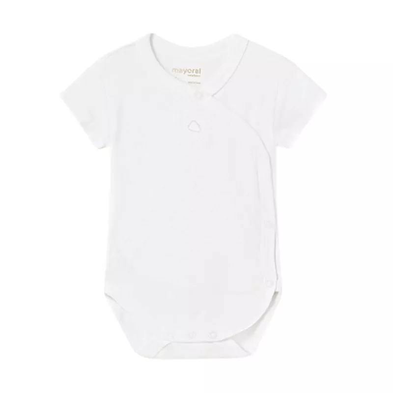 Body maneca scurta ECOFRIENDS - Alb - Mayoral 2-4 luni, [],bestfam.ro