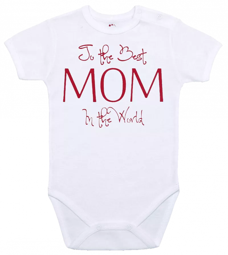 Body maneca scurta - The best mom in the world - Kara Baby, [],bestfam.ro