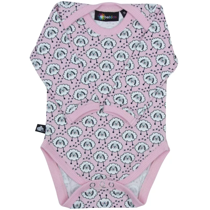 Body roz Oite albe 74 cm (6-9 luni), [],bestfam.ro