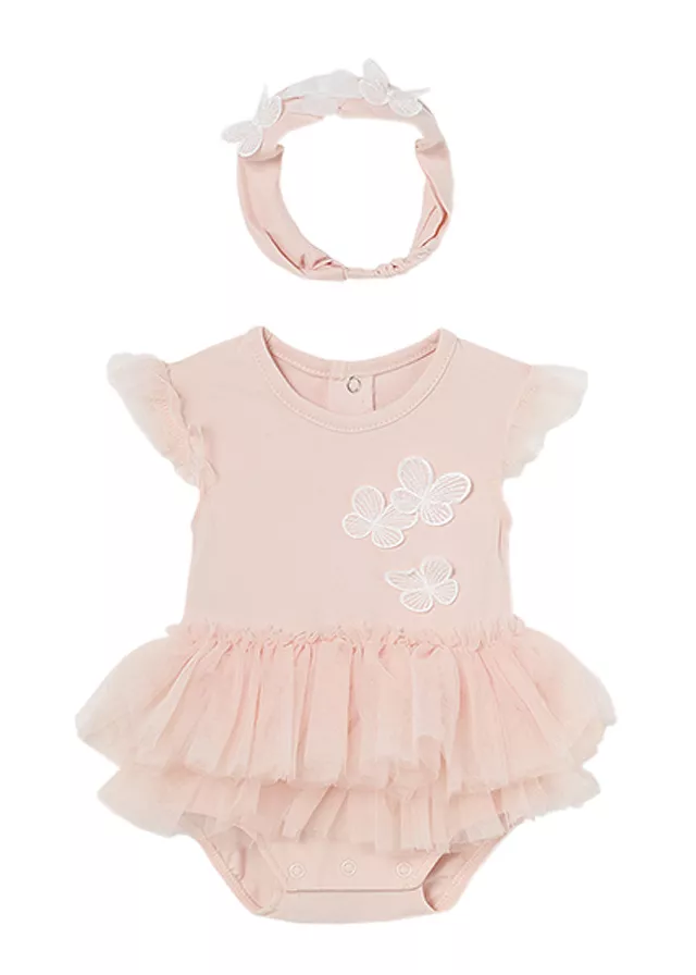 Body roz tutu cu bentita Better Cotton - Mayoral  6-9 luni (75 cm), [],bestfam.ro