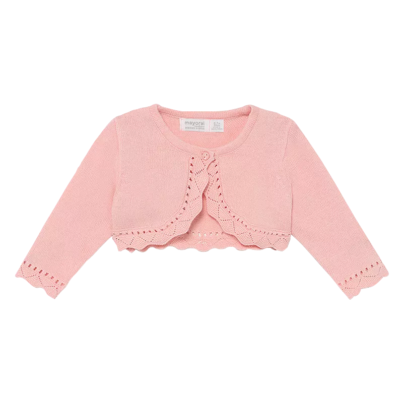 Bolero cu dantela - Roz - Mayoral 2-4 luni, [],bestfam.ro