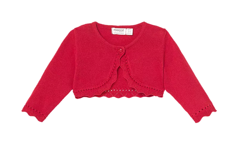 Bolero tricotat - Rosu - Mayora, [],bestfam.ro