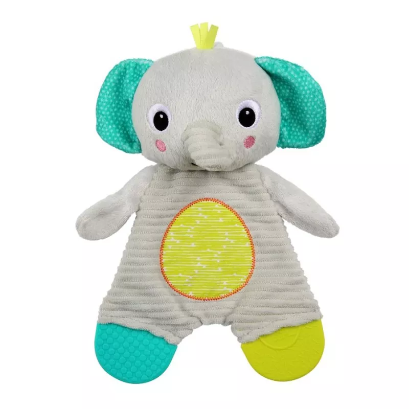 Bright Starts - Jucarie de dentitie din plus pentru bebelusi Elefant, [],bestfam.ro