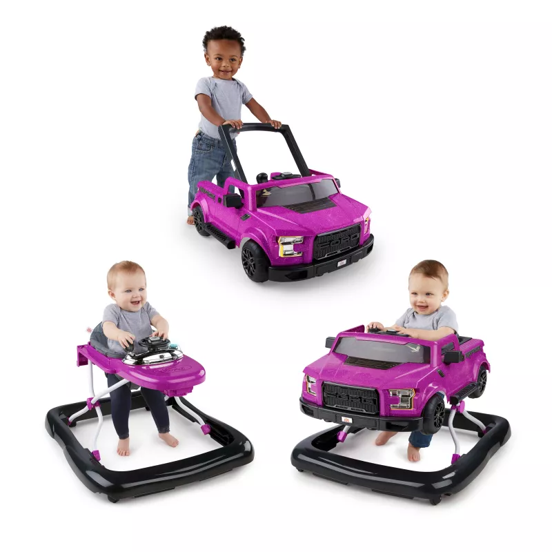 Bright Starts - Premergator si antepremergator 3 in 1, Ford F-150 Raptor - Electric Magenta, [],bestfam.ro