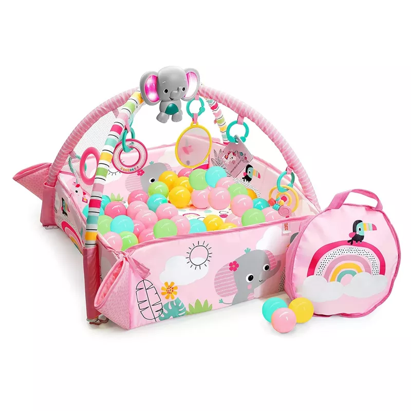 Bright Starts - Salteluta de activitati 5 in 1 Gym & Ball Pit Rainbow Tropics, [],bestfam.ro