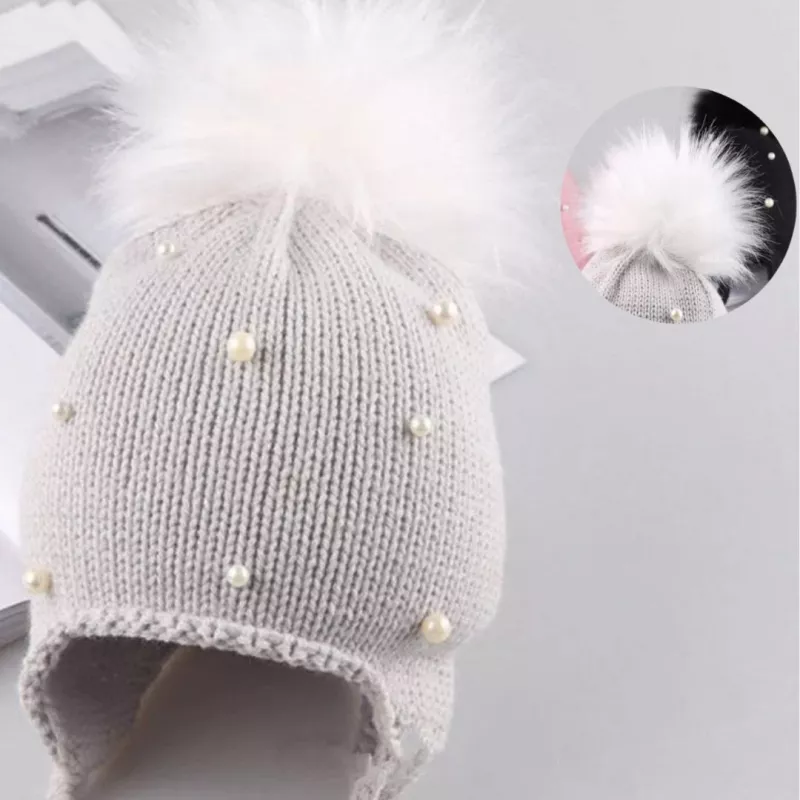 Caciulita gri cu perlute - Drool , [],bestfam.ro