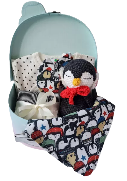Cadou bebelusi - Pinguin negru - Bestfam, [],bestfam.ro