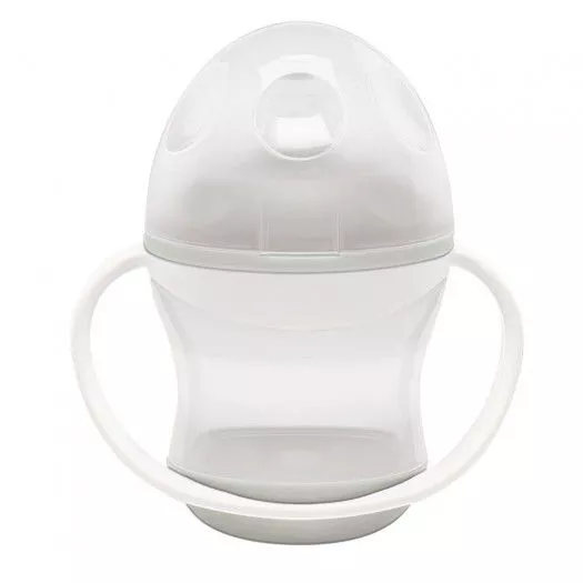 Cana anti-curgere cu capac si manere -  Agate grey - Thermobaby, [],bestfam.ro